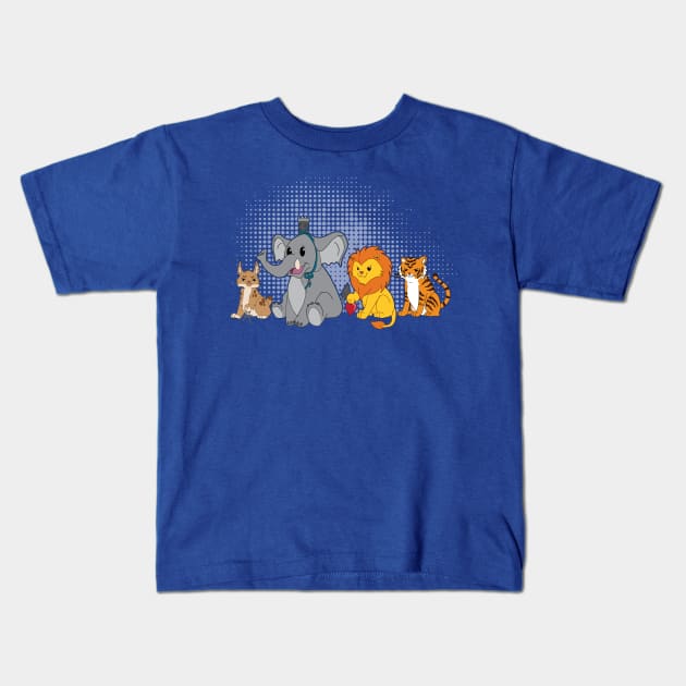 Fiore's Animals Kids T-Shirt by Yotebeth